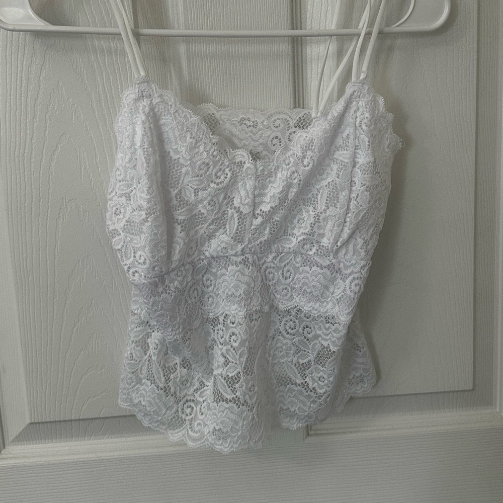 White Lace Camisole Top